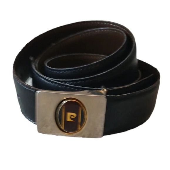 Vintage Pierre Cardin Black Leather Belt Men's size XXL 44 in long - Picture 12 of 12